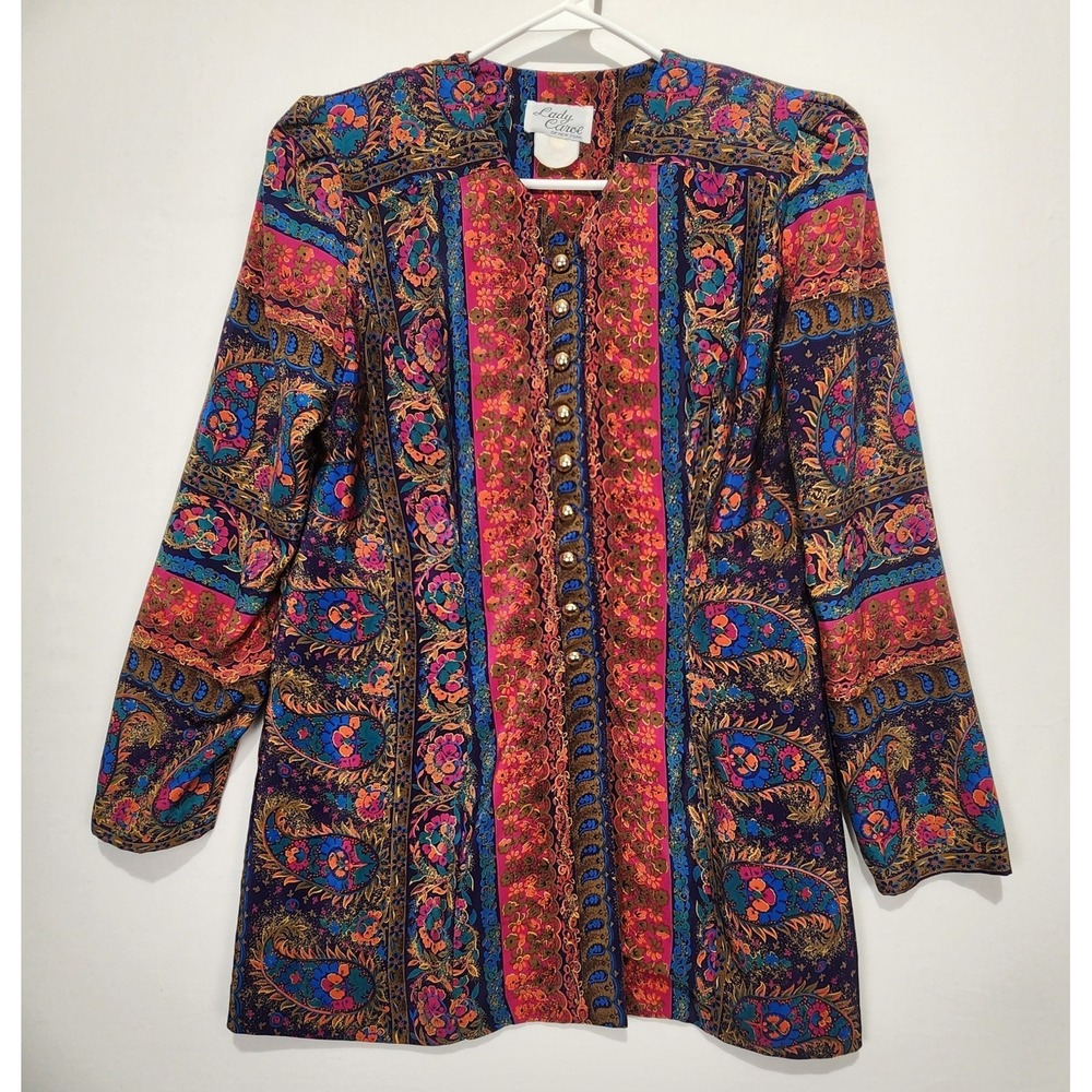 Lady‎ Carol of New York VTG Women's Floral Elegant Blazer Multicolor Size L